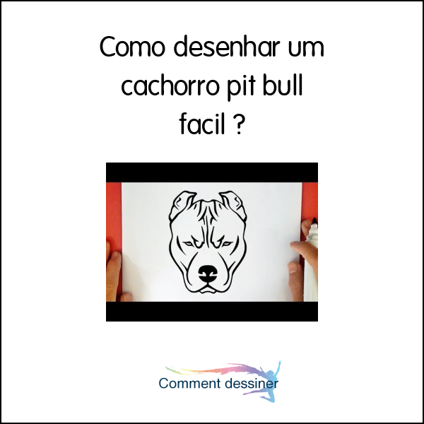 Como desenhar um cachorro pit bull facil